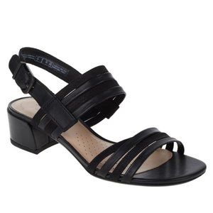 Clarks Caroleigh Bess Black Open Toe Slingback Sandal Size 8.5 W never worn